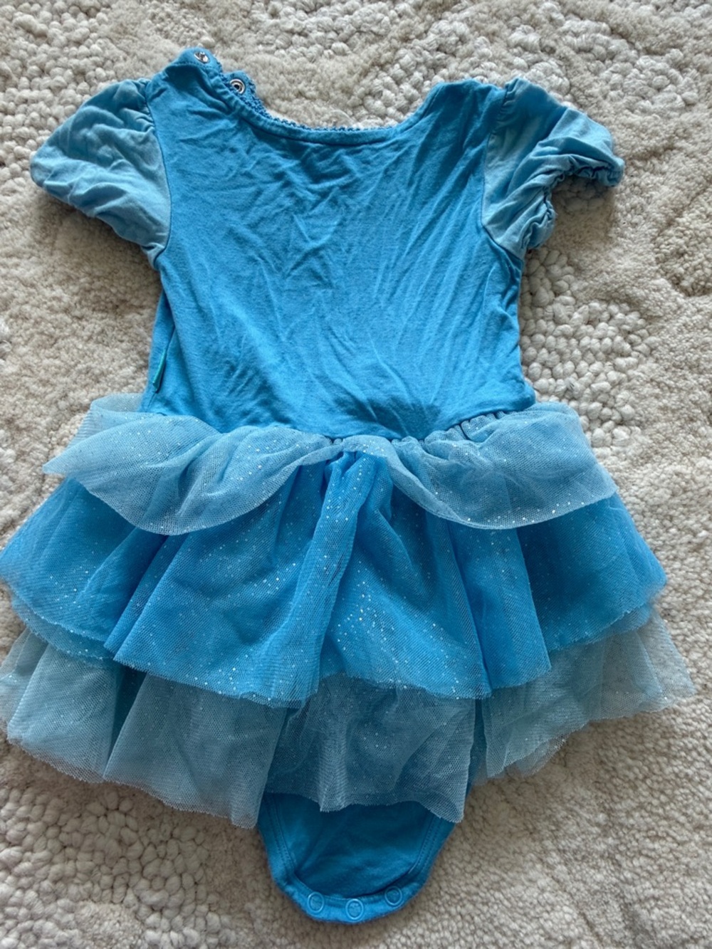 Posh Peanut Cinderella Blue Sparkle Tulle Kids Dress - Picture 3 of 3
